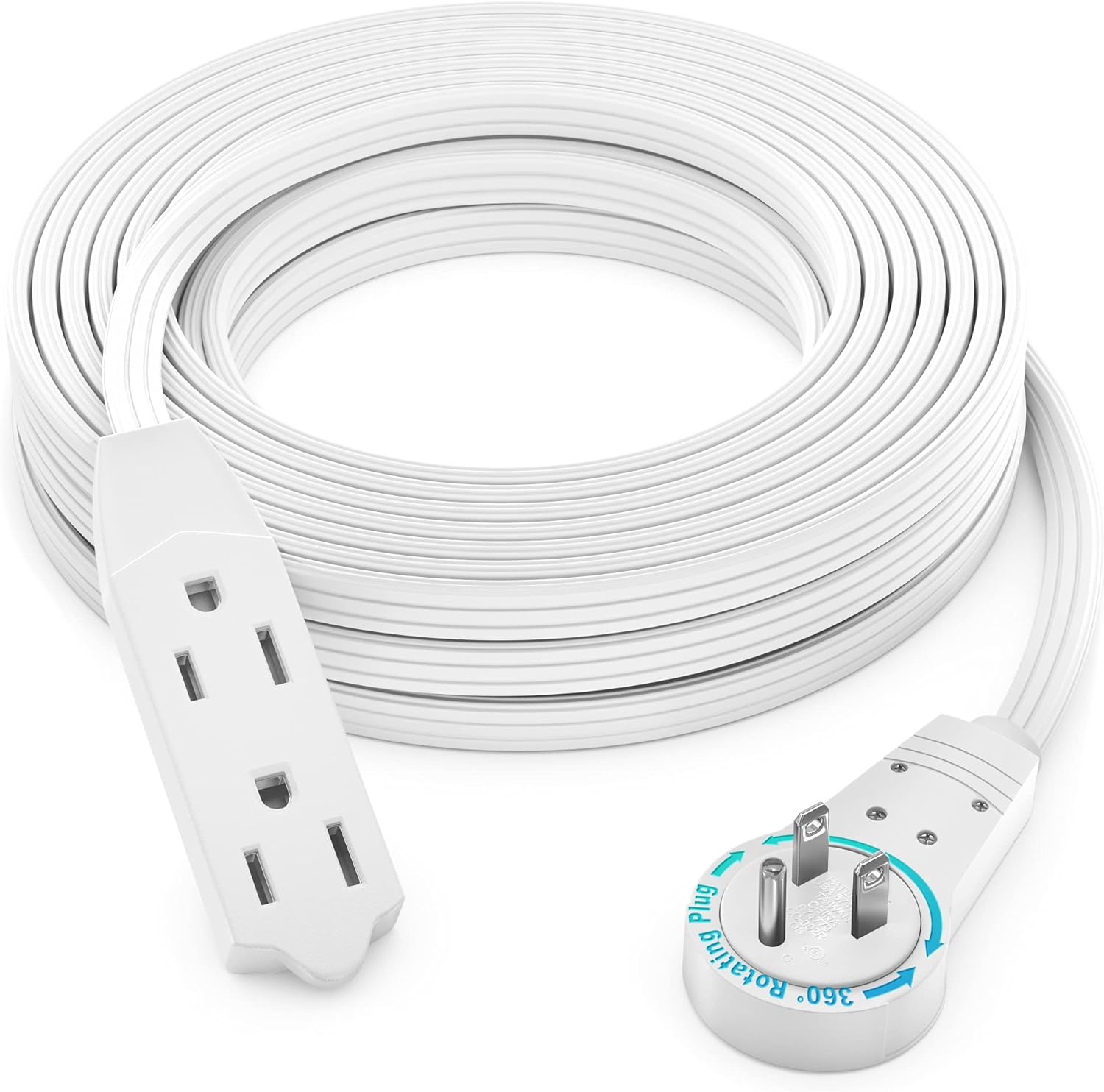Maximm Cable 50 Ft 360 Rotating Flat Plug Extension Cord Review