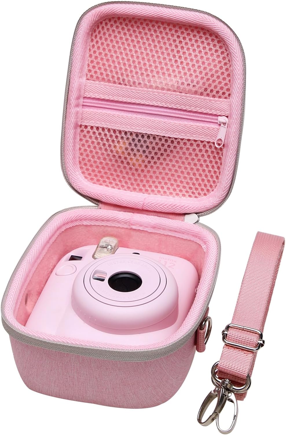Compact Pink Camera Case w/ Strap for Fujifilm Instax Mini - Protection on the Go!