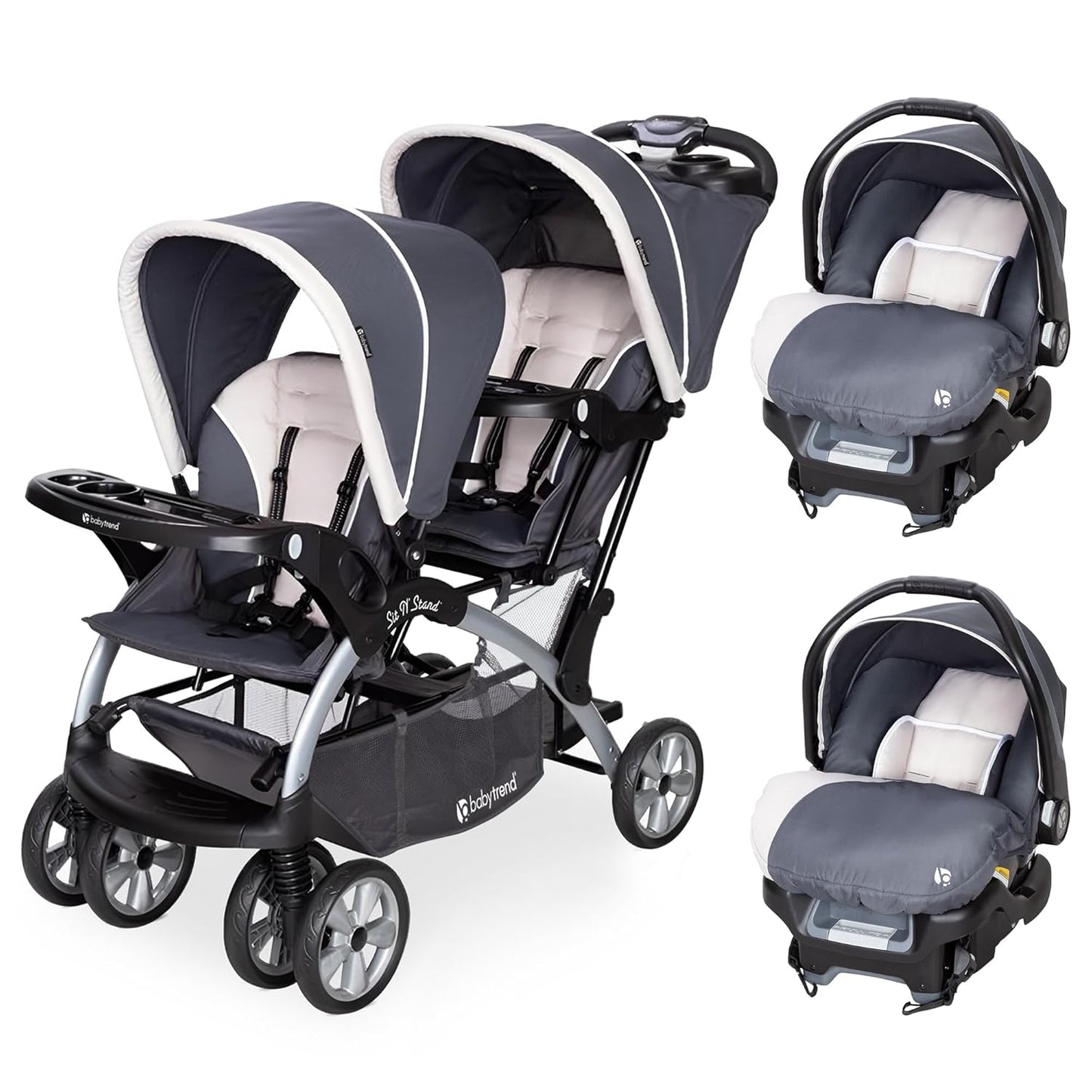 Baby Trend Double Stroller & Car Seat Combo for Growing Families