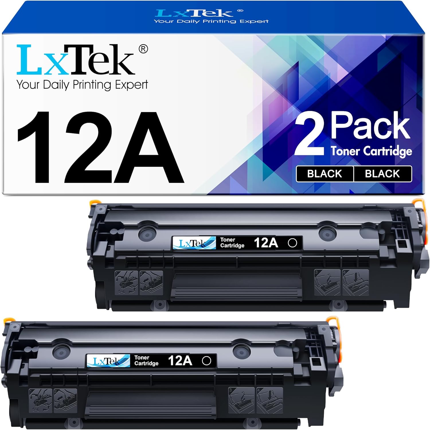 LxTek Compatible Toner Cartridge Replacement for HP 12A Q2612A