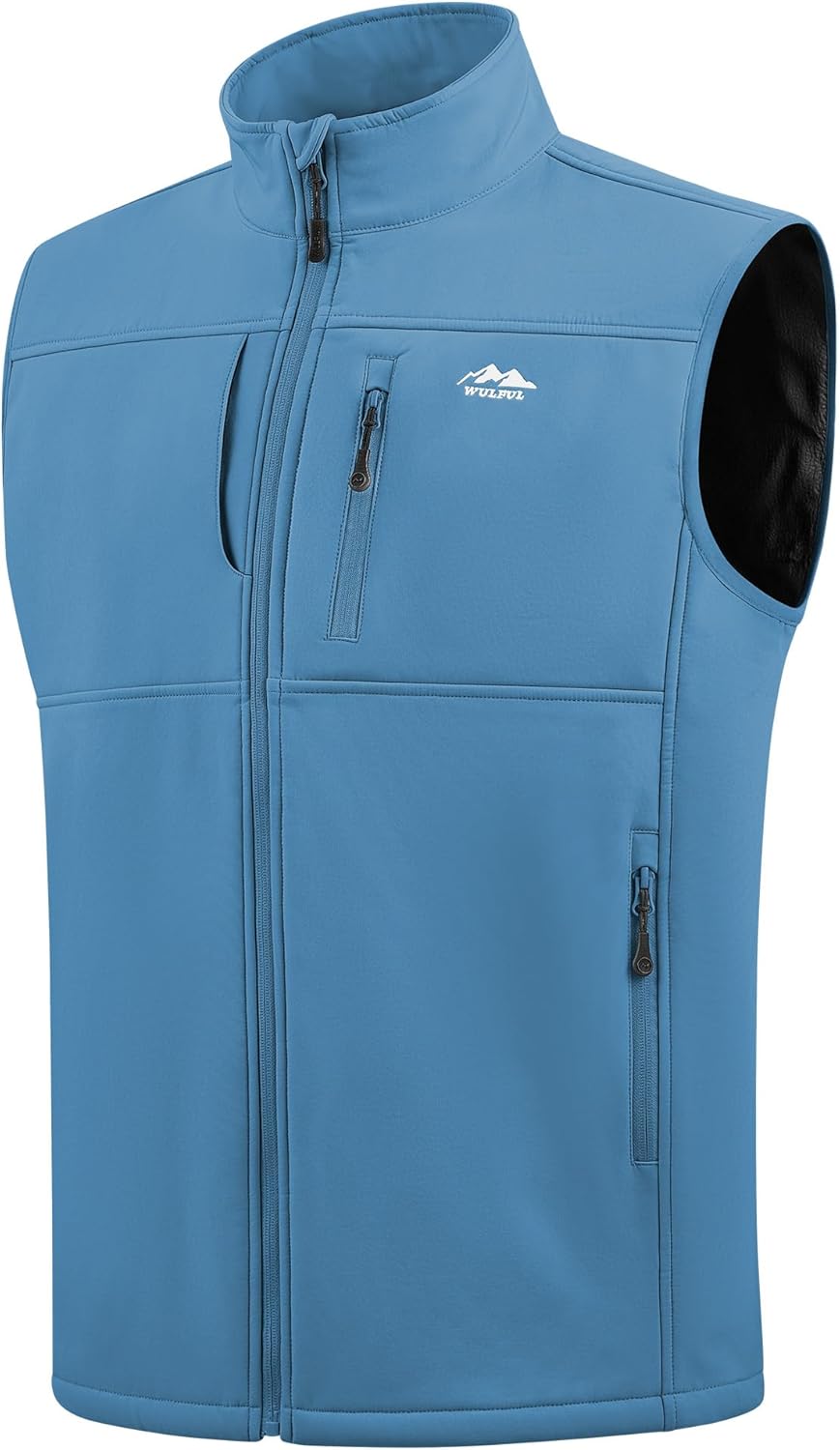 WULFUL Men's Windproof Lightweight Golf Vest for Outdoor Sports