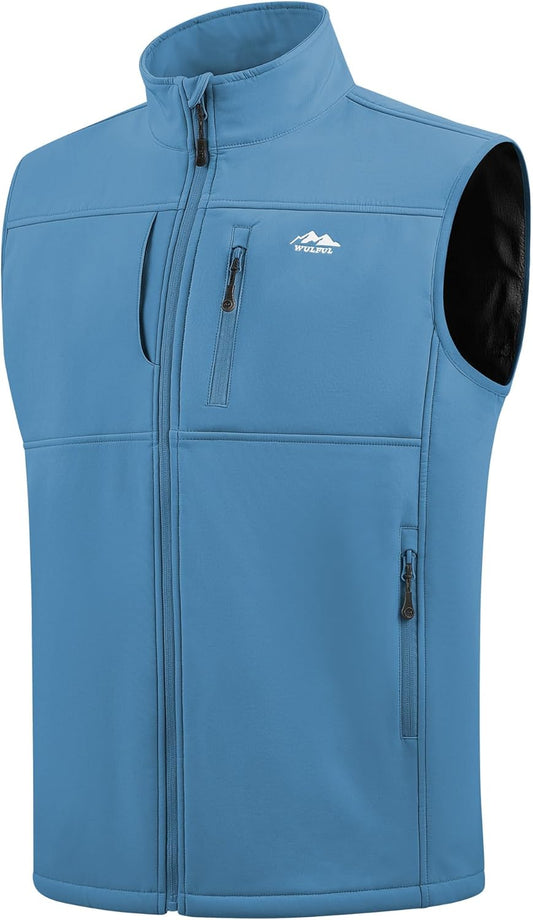 WULFUL Men's Windproof Lightweight Golf Vest for Outdoor Sports