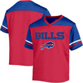 NFL Kids Youth Team Color V-Neck Wordmark Jersey T-Shirt - Game Ready