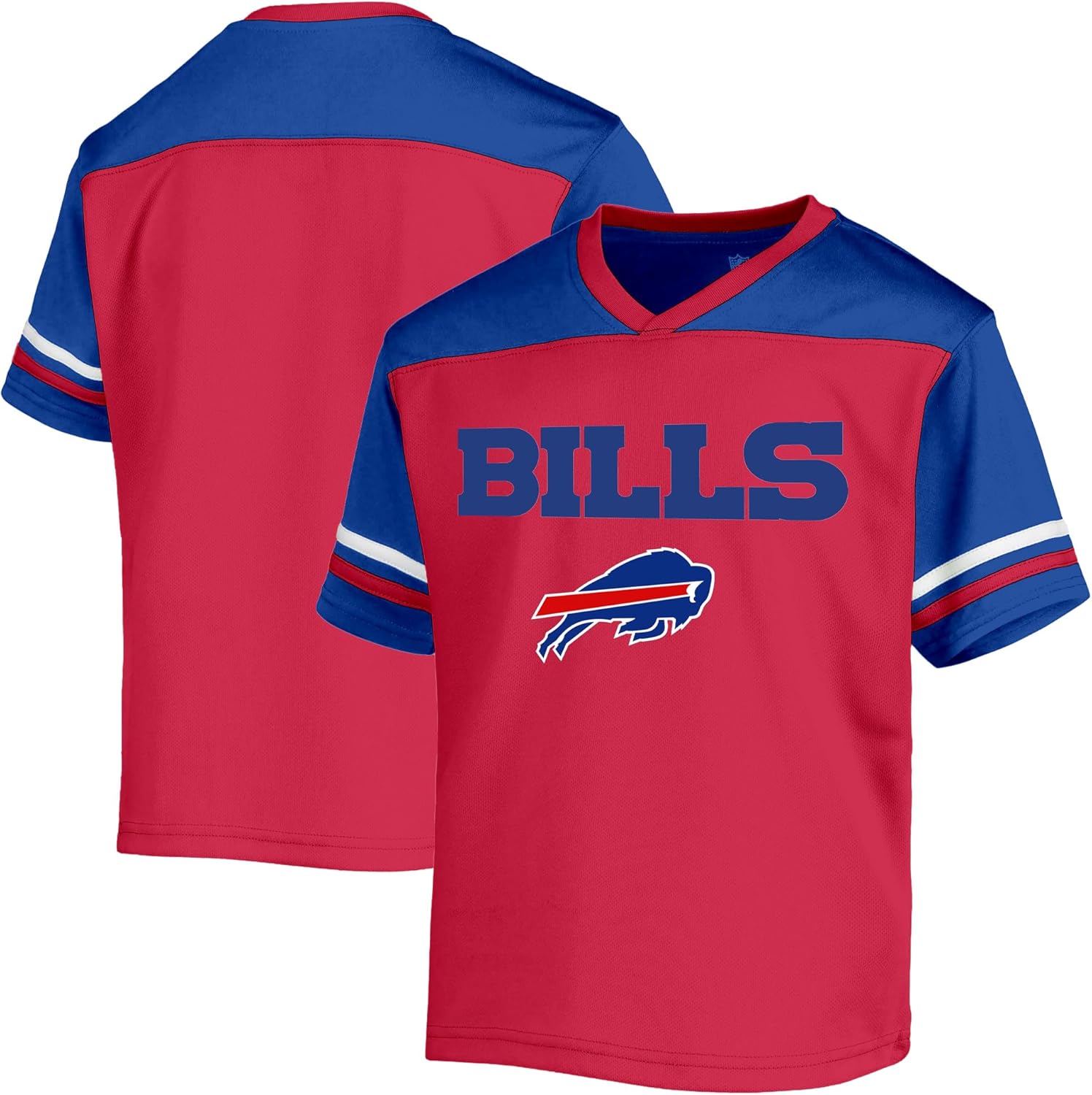 NFL Kids Youth V-Neck Performance Jersey T-Shirt for Fans
