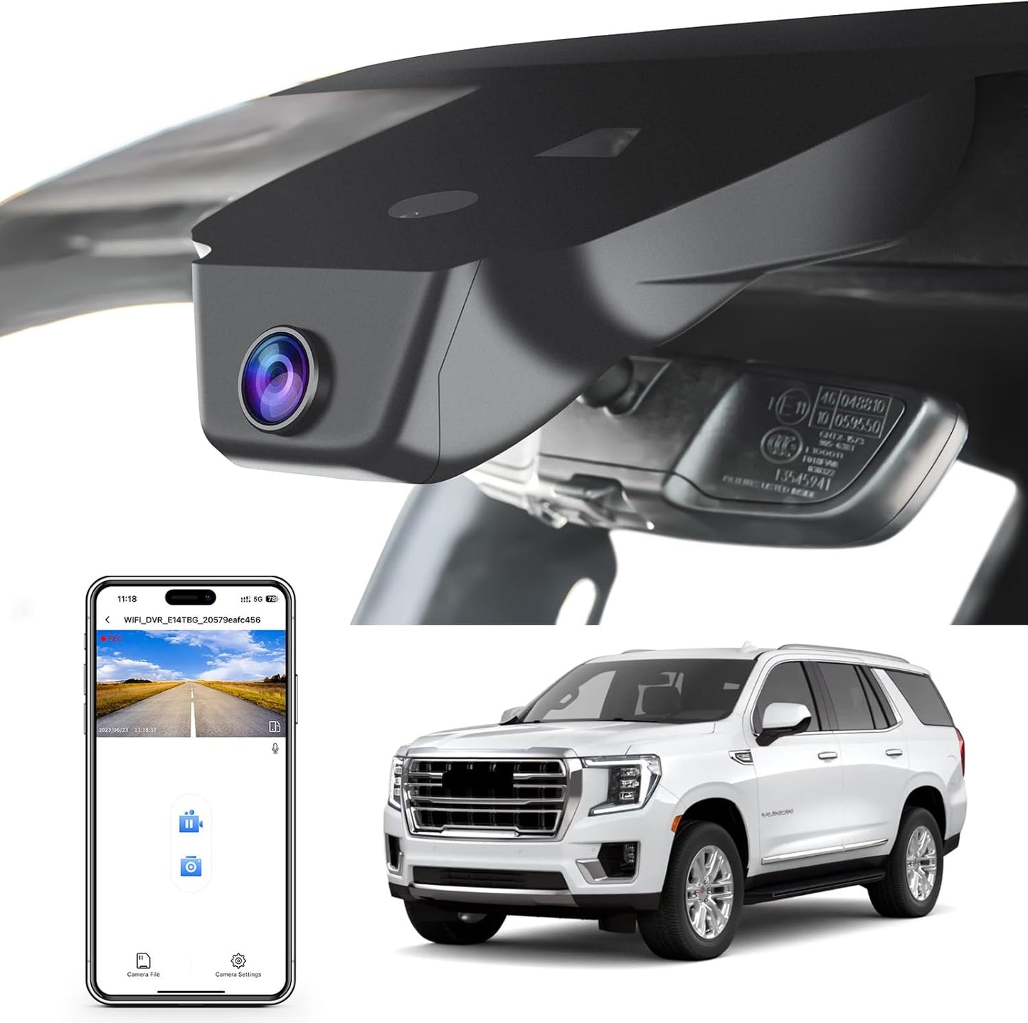 4K Dash Cam Custom Fit for GMC Yukon 2023 2024 2025 Models