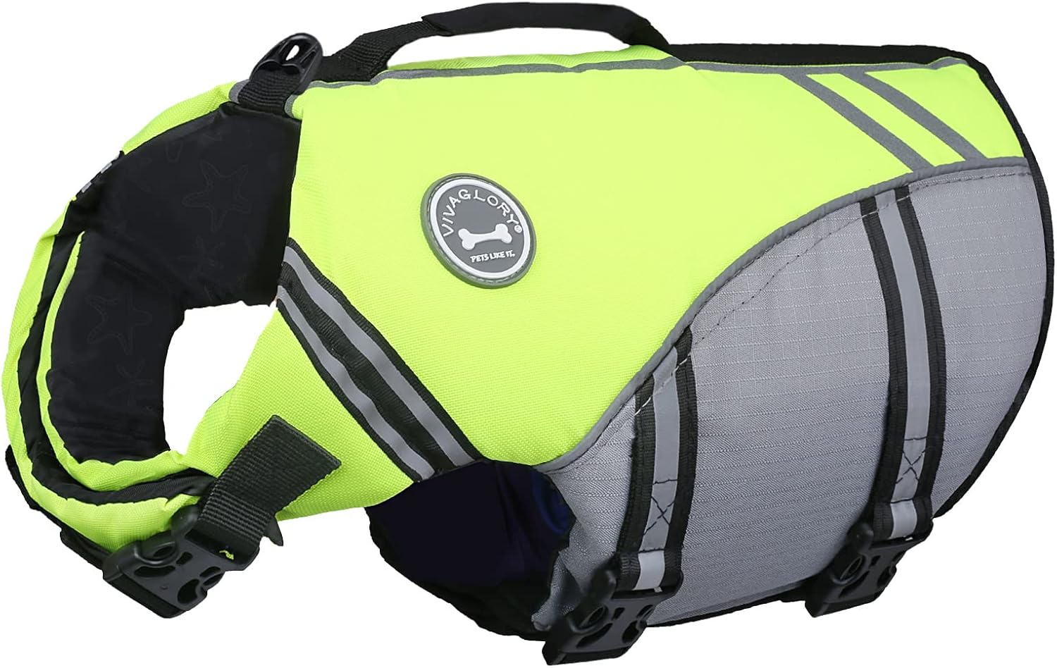 VIVAGLORY Dog Life Vest for Swimming & Boating, XL Yellow