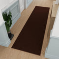 Hallway Runner Rug 2 ft 7 in x 9 ft 10 in Brown - Low-Profile Non-Slip