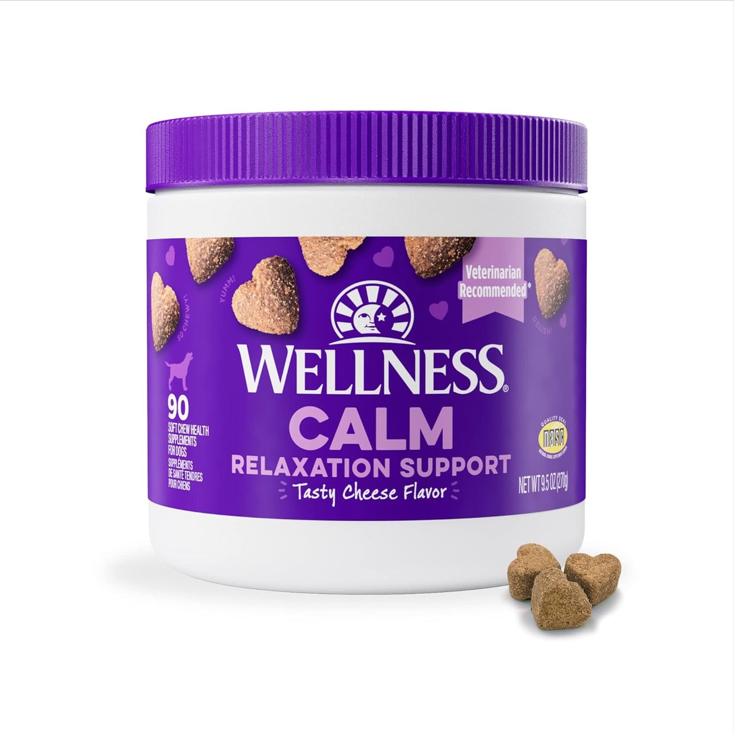 Wellness Tasty Cheese Flavored Soft Chews for Dog Calmness