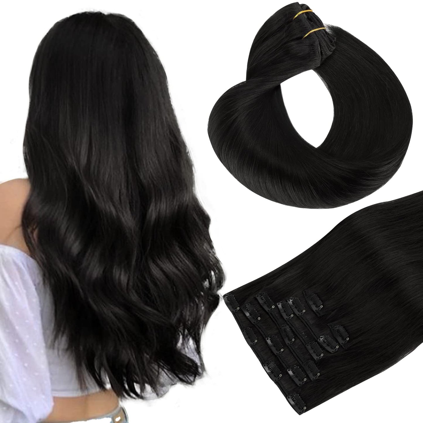 HOTBANANA Human Hair Clip in Extensions for Natural Style