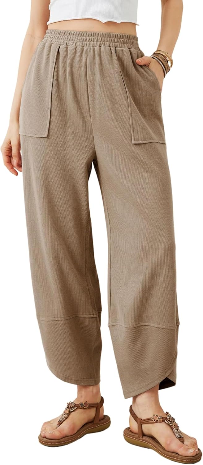 Womens Baggy Wide Leg Pants for Summer Casual Comfort