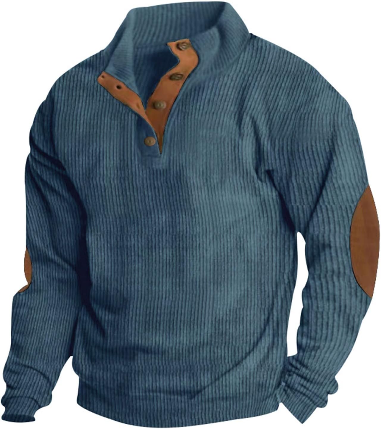 Corduroy Sweatshirt: Cozy Button Collar Hoodie