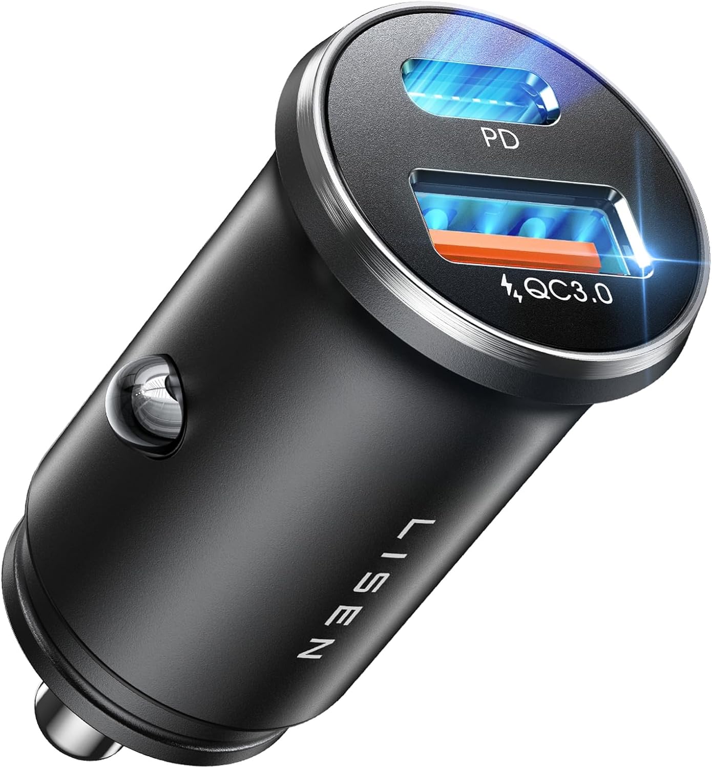 35Min Super Fast LISEN Dual Port Car Charger for iPhone & Samsung Galaxy