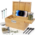 Large Bamboo Box with Combination Lock - Decorative Storage Box
