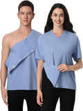 Magnetic Buttons Recovery V-Neck Shirt for Men - Tear Away Comfort