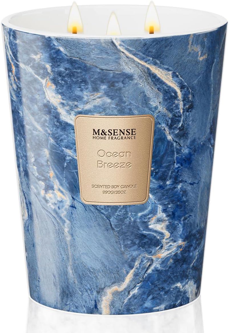 Ocean Breeze Scented Candles for Home by M&SENSE - Relaxing
