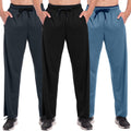 Mens Open Bottom Sweatpants with Zipper Pockets - Lightweight Fit