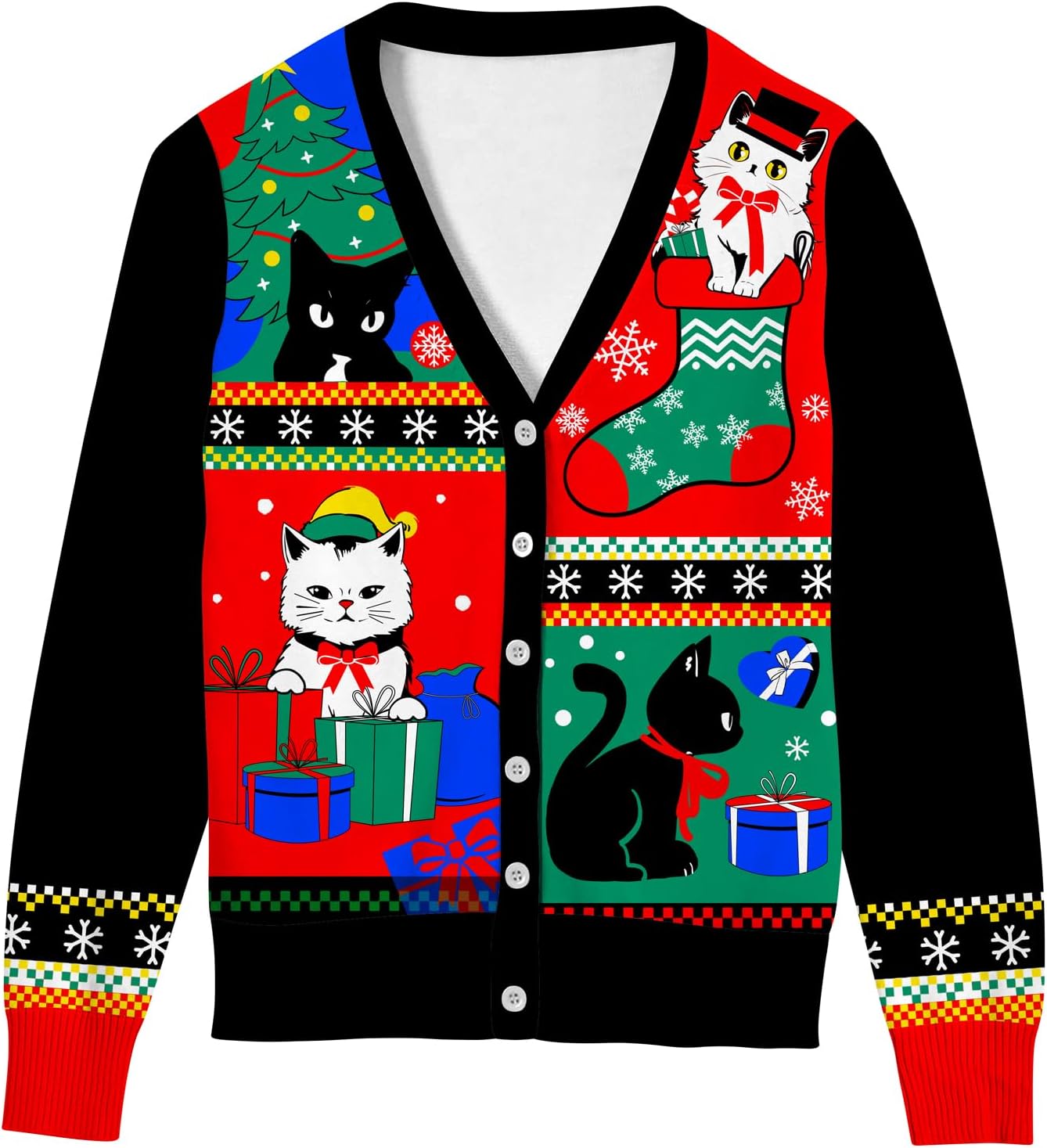 Goodstoworld Women Ugly Christmas Cardigan Sweater for Fun Style