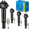 Ignition Coil Pack and Spark Plugs for 2006-2011 Hyundai Accent