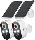 1080p Wireless Security Camera with Solar Panel - Continuous Outdoor