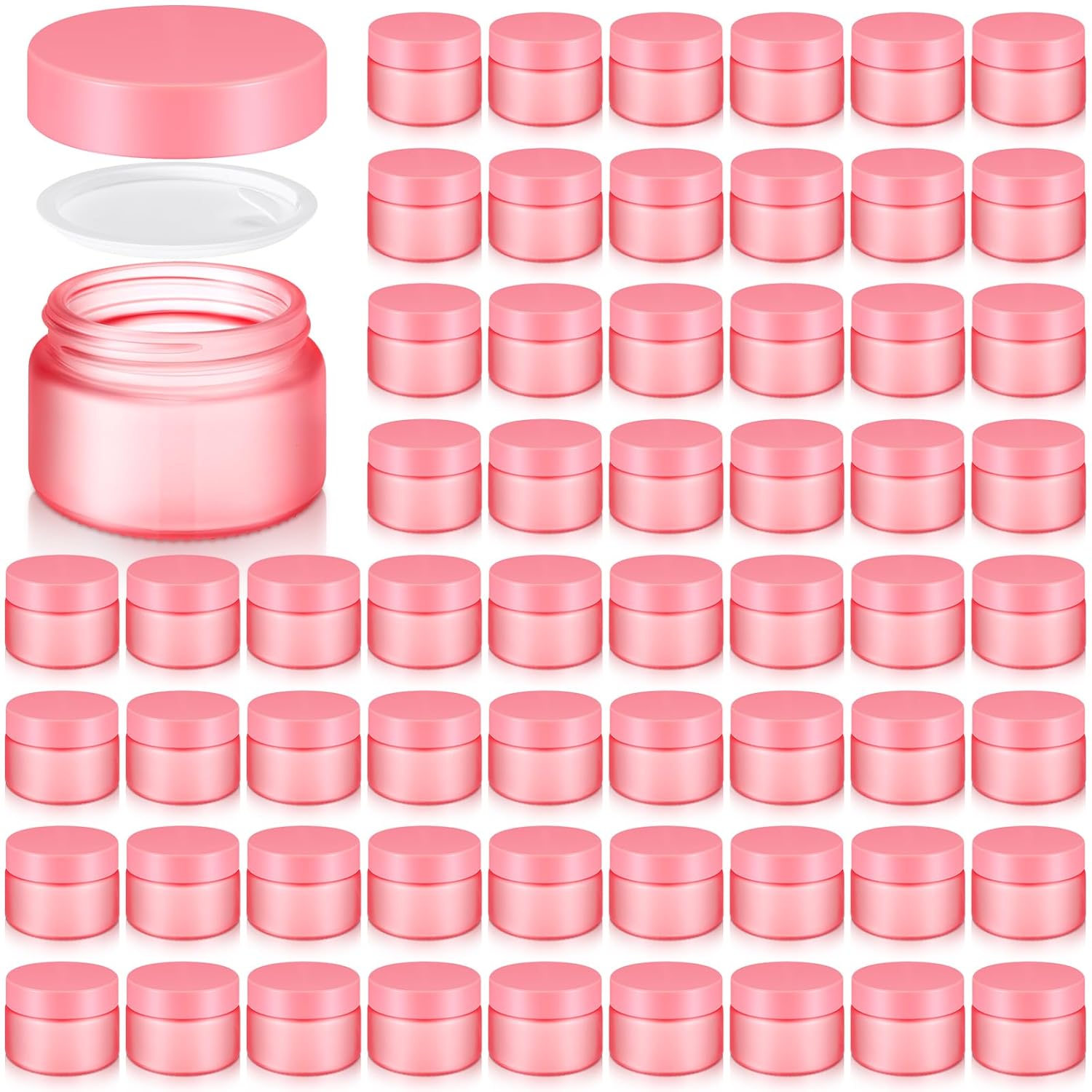 60 Pcs 1oz Glass Jars with Lids for Travel and DIY Projects