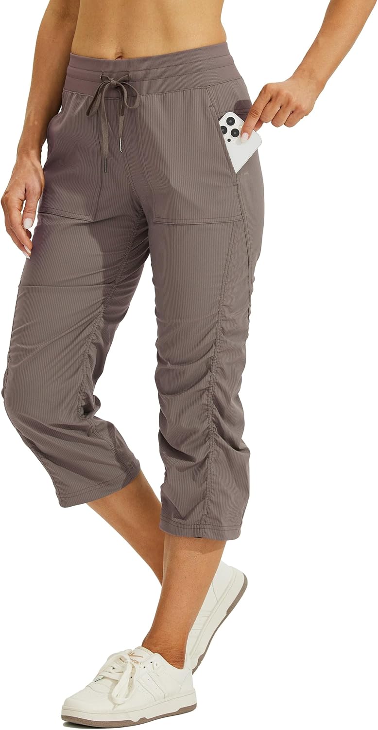 Willit Women's Quick-Dry Capris for Hiking and Casual Wear