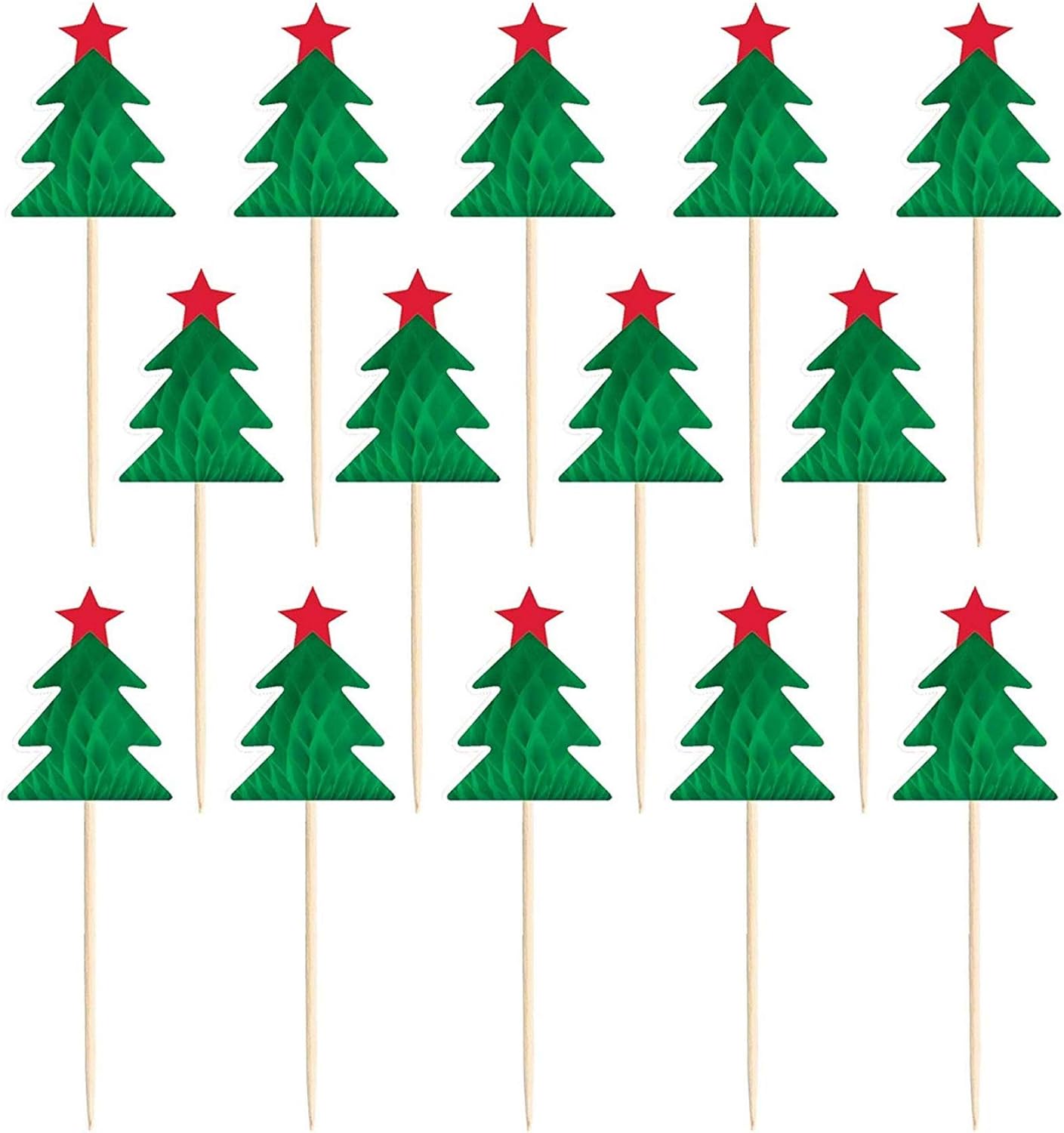 Amscan Christmas Tree Party Picks - Festive Decoration (24 ct)