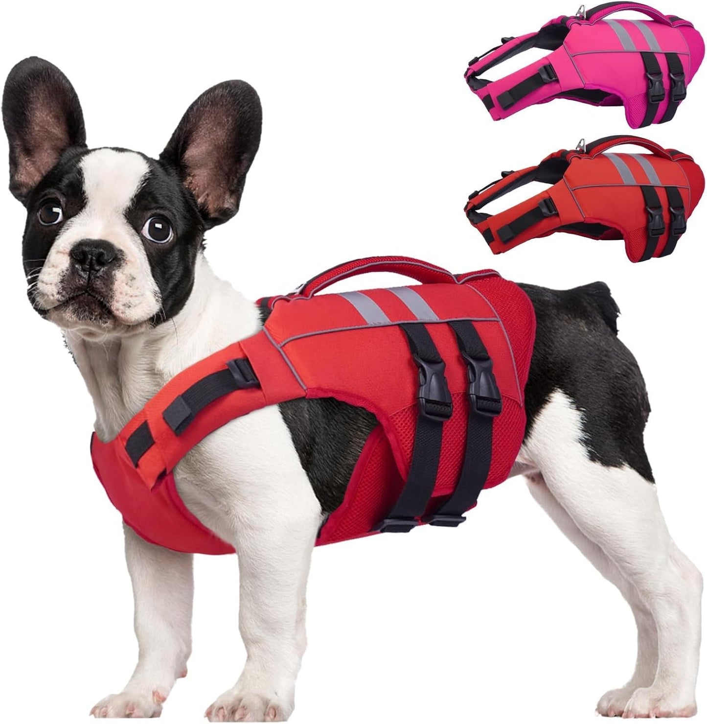 Kuoser Medium Dog Life Jacket for Swimming and Boating Safety