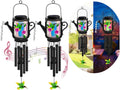 Solar Hummingbird Wind Chimes for Outside - Mason Jar Light & Chime