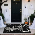 Ileading Halloween Door Mat 32x48in Black Ghost Welcome - Festive