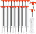 Non-Rust Heavy Duty Tent Stakes - Set of 20