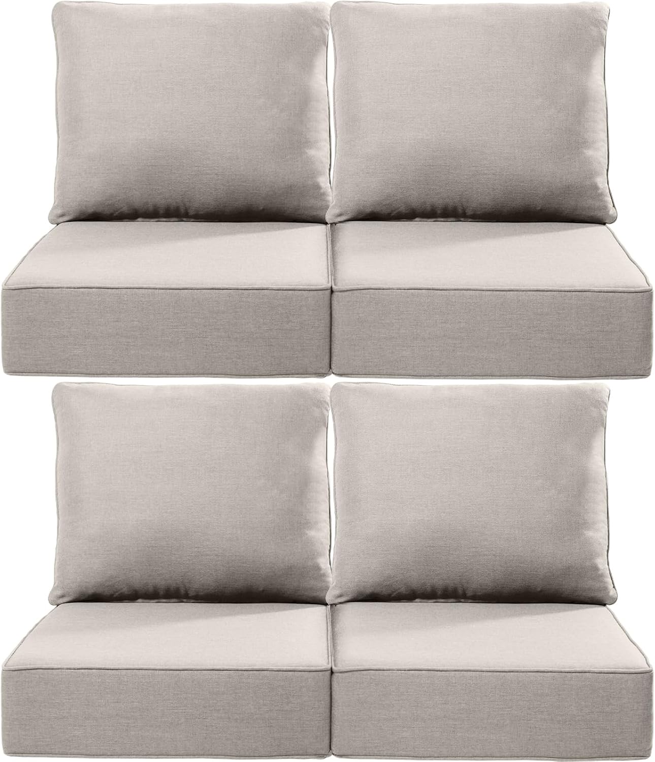 Luxury 24x24x6 Inch Outdoor Chair Cushions by ACTREST