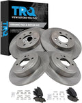 TRQ Front & Rear Posi Ceramic Disc Brake Pad & Rotor Kit - Direct Fit
