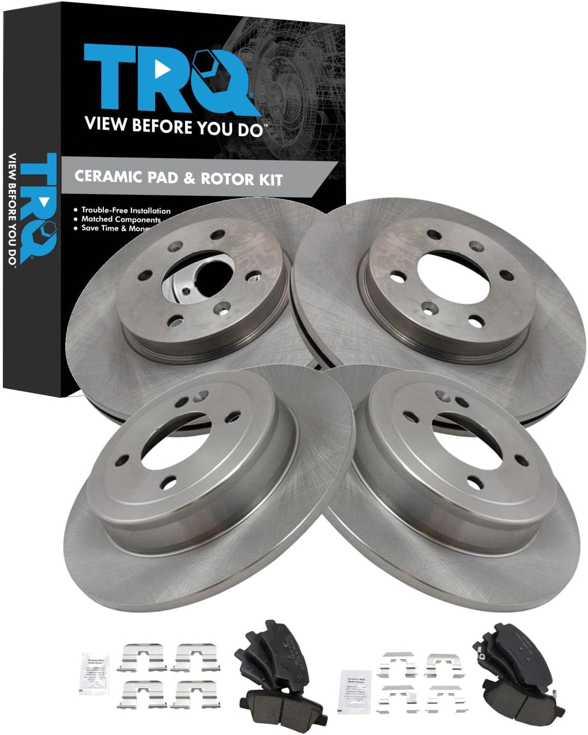 Premium Posi Ceramic Disc Brake Pad & Rotor Kit for Hyundai Accent