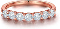 Seven Stone Moissanite Rings for Women in 14K Gold or Silver