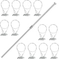 12 Pack Ground Earth Anchors with Drive Steel Stool - Strong 1000 lb