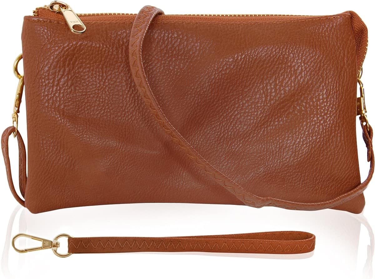 Vegan Leather Wristlet Purse for Women - Stylish Clutch Bag