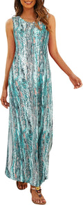 Hount Women's Casual Summer Sleeveless Maxi Dress with Pockets side
