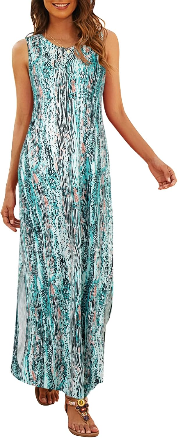 Hount Women's Casual Summer Sleeveless Dress with Pockets