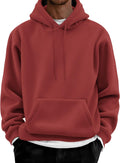 Men's Cotton Fleece Hooded Sweatshirt for Casual Comfort