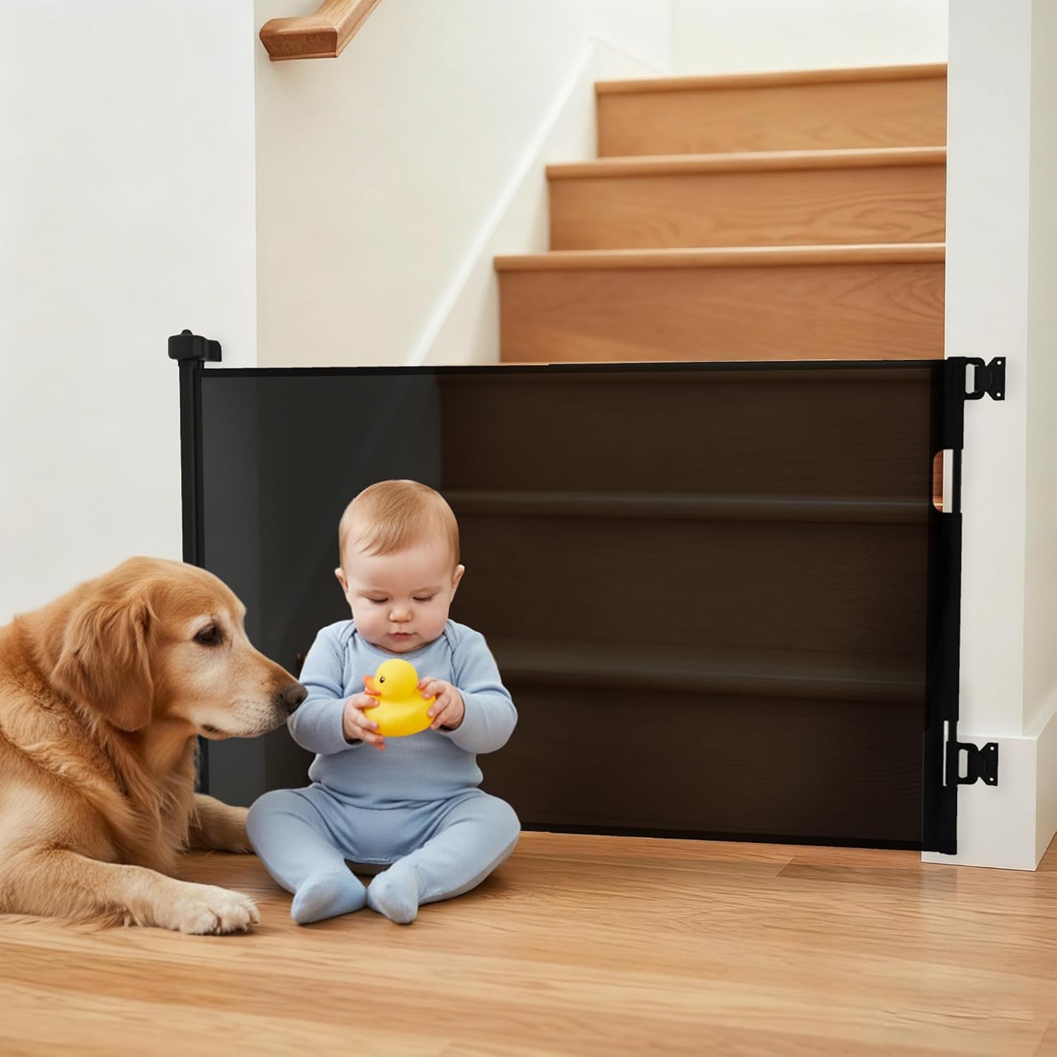 Retractable Baby Gate for Safety at Home and Outdoors