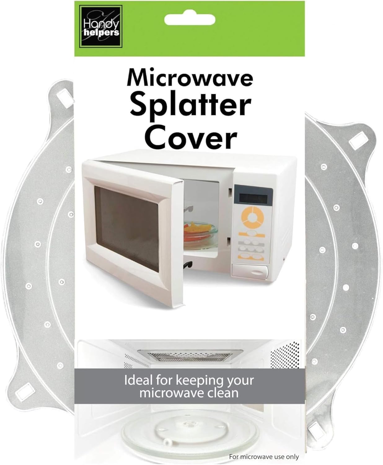 Handy Helpers 10x12 Microwave Splatter Cover - Silver
