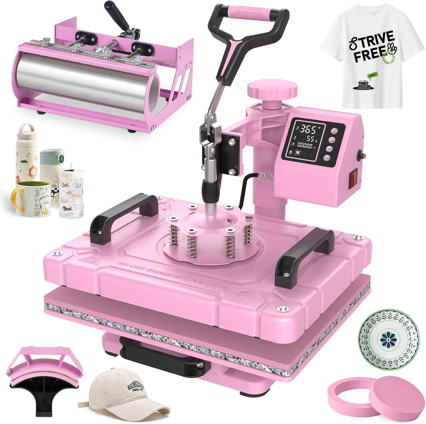 Seeutek Heat Press 5 in 1 Machine for T-Shirts and Tumblers
