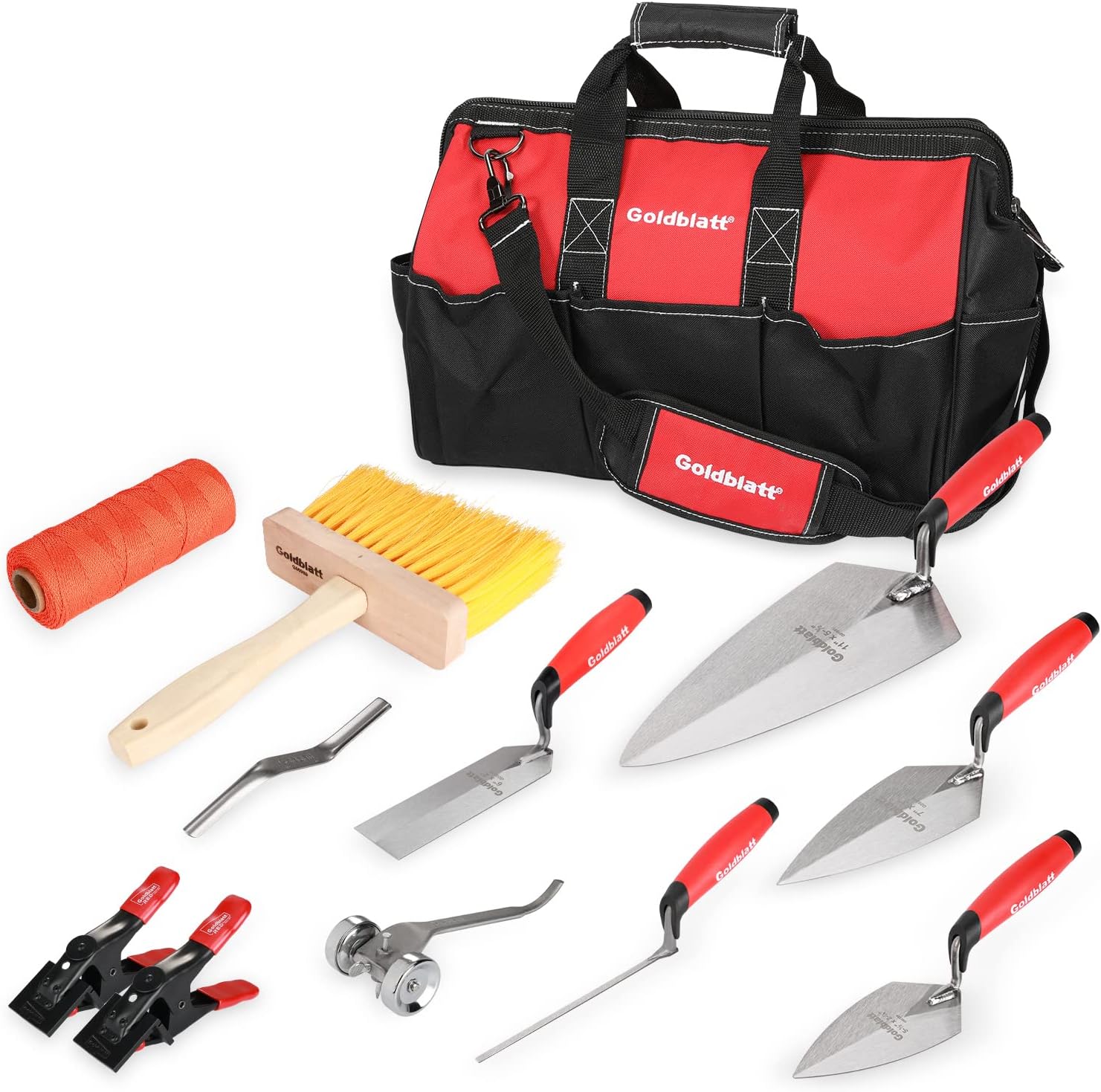 Goldblatt 12PC Masonry Hand Tool Set for Efficient Concrete Work
