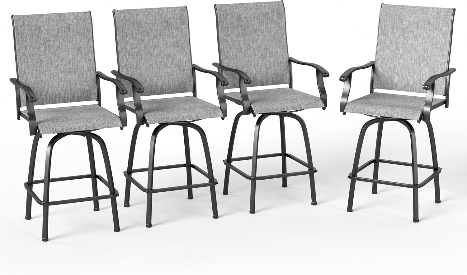 Outdoor Swivel Patio Bar Stools Set of 4 for Stylish Seating