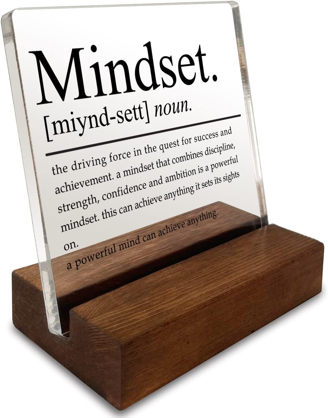 Motivational Acrylic Plaque with Stand - Inspire Your Workspace!
