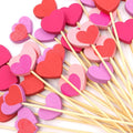 120 Red Heart Cocktail Picks - Perfect Party Decor!