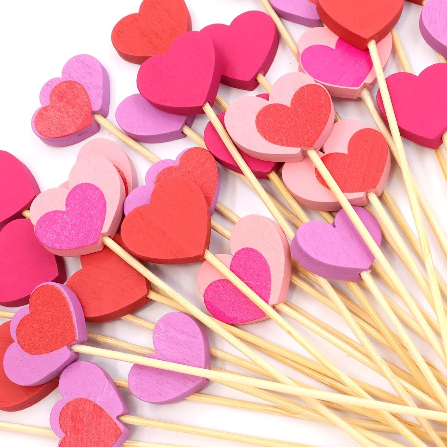 120 Red Heart Cocktail Picks - Perfect Party Decor!