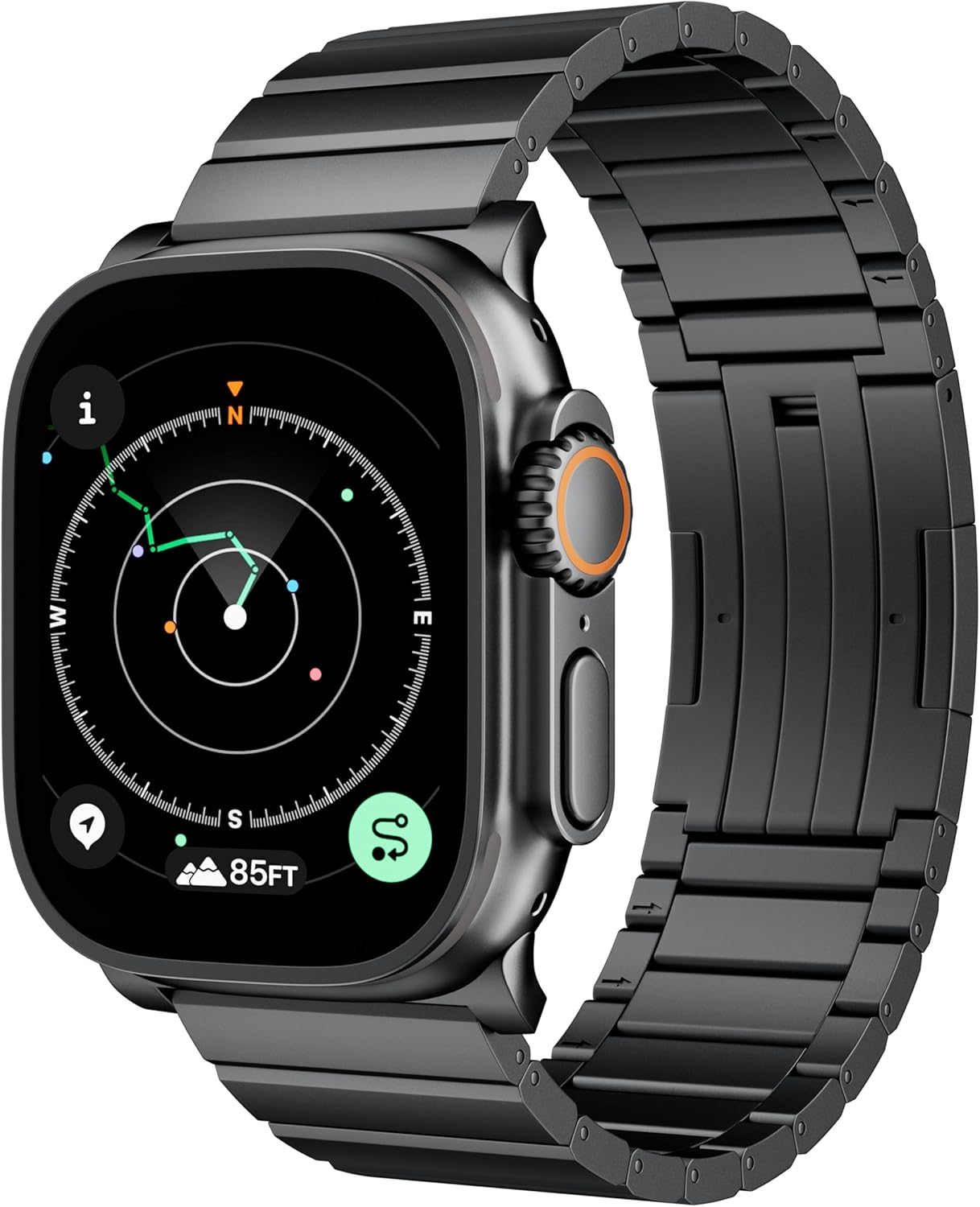Black Titanium Band for Apple Watch Ultra 3/Ultra 2 - Durable Style