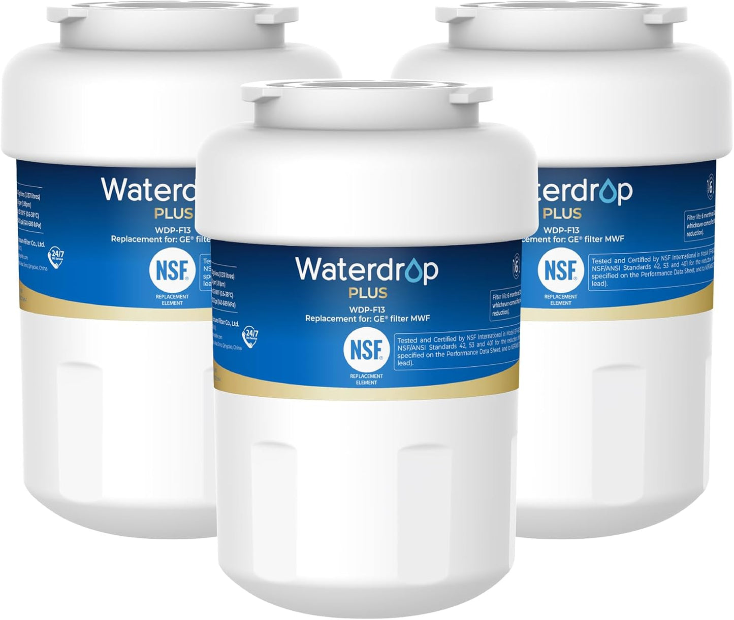 Waterdrop Plus WDP-F13 Replacement Water Filter for GE MWF Models