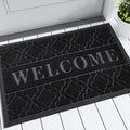Welcome Mat Outdoor Indoor 47x32 - Heavy Duty Non-Slip Doormat